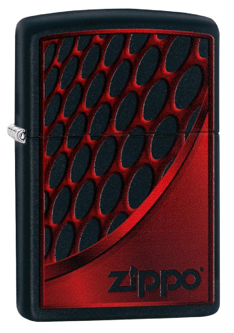Zippo Windproof Lighter Red and Chrome Design