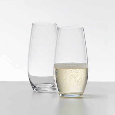 Riedel Fine Crystal O Wine Tumbler Champagne Set of 2