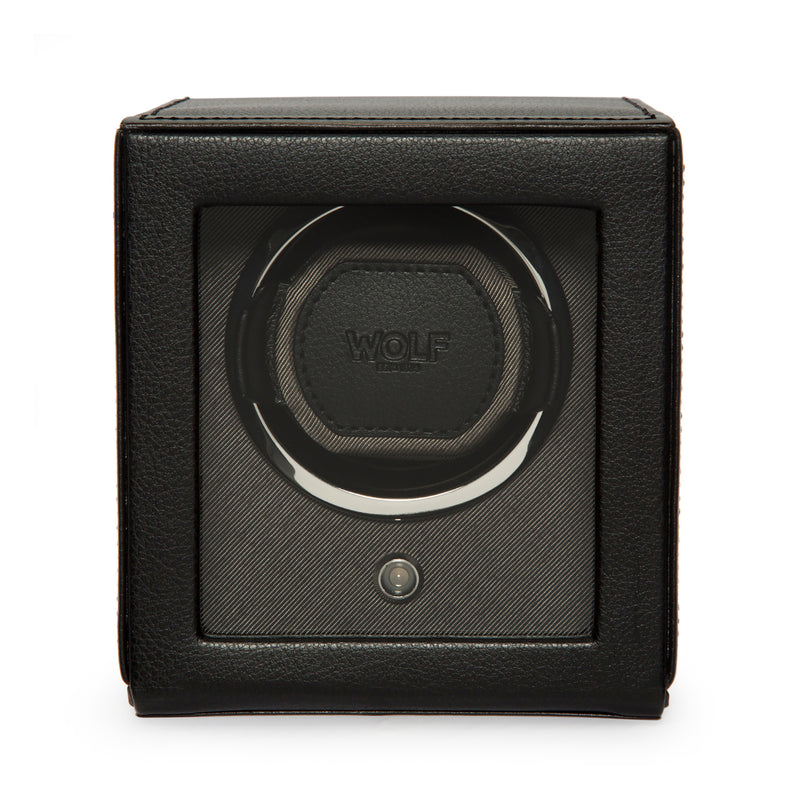 WOLF Cub 461103 - Single Watch Winder with Cover (Black)